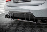 Maxton Design - Central Rear Splitter (with Vertical Bars) V.1 BMW M340i G20 / G21 (Facelift)