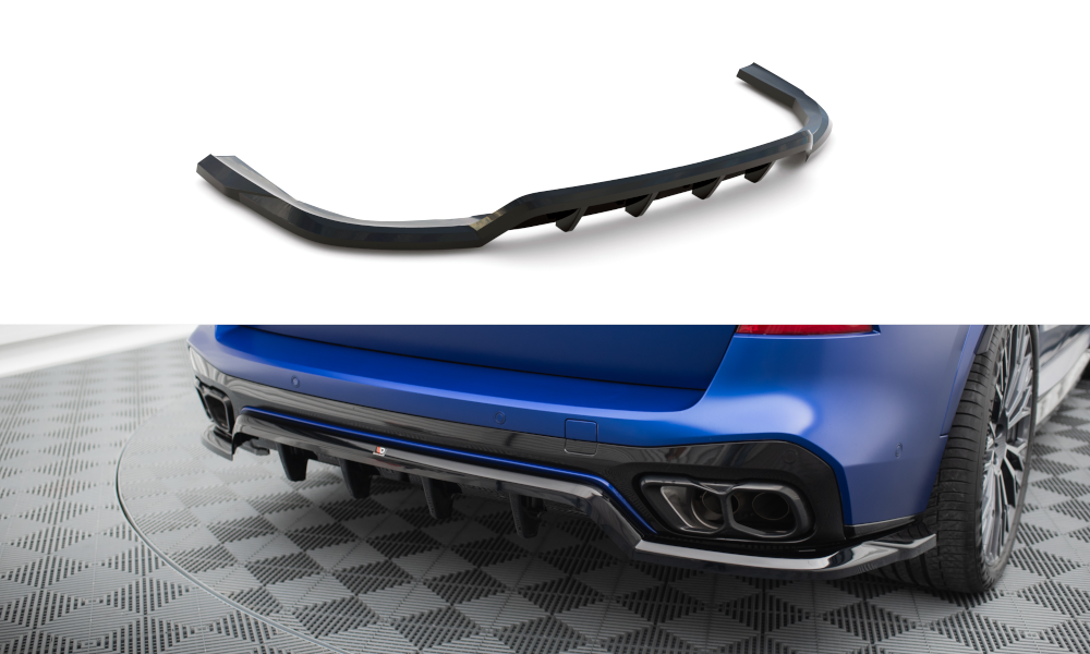 Maxton Design - Central Rear Splitter (with Vertical Bars) V.1 BMW X5 M ...