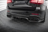 Maxton Design - Central Rear Splitter (with Vertical Bars) V.1 Mercedes Benz GLC63 AMG SUV X253 Rear Diffuser Maxton Design royalty-bespoke.myshopify.com