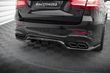 Maxton Design - Central Rear Splitter (with Vertical Bars) V.1 Mercedes Benz GLC63 AMG SUV X253