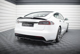 Maxton Design - Central Rear Splitter (with Vertical Bars) V.1 Tesla Model S Plaid MK1 (Facelift) Rear Diffuser Maxton Design royalty-bespoke.myshopify.com