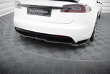 Maxton Design - Central Rear Splitter (with Vertical Bars) V.1 Tesla Model S Plaid MK1 (Facelift) Rear Diffuser Maxton Design royalty-bespoke.myshopify.com