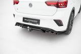 Maxton Design - Central Rear Splitter (with Vertical Bars) Volkswagen T-Roc R MK1 Rear Diffuser Maxton Design royalty-bespoke.myshopify.com