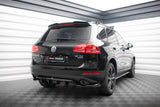 Maxton Design - Central Rear Splitter (with Vertical Bars) Volkswagen Touareg MK2 Rear Diffuser Maxton Design royalty-bespoke.myshopify.com