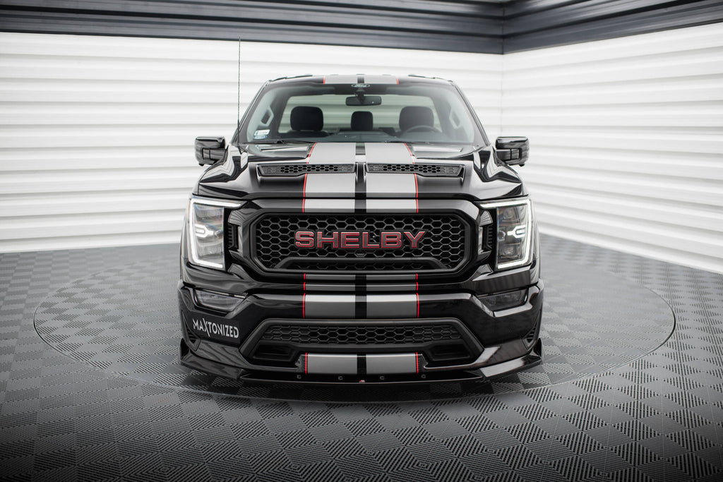Glossy Black Front Bumper Lip Splitter For Ford F-150 Truck – Durable Plastic Body Kit
