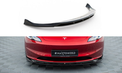 Maxton Design - Front Splitter V.1 Tesla Model 3 Project Highland (Facelift) Front Spoiler Maxton Design royalty-bespoke.myshopify.com