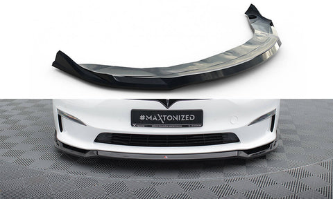 Maxton Design - Front Splitter V.2 Tesla Model S Plaid MK1 (Facelift)