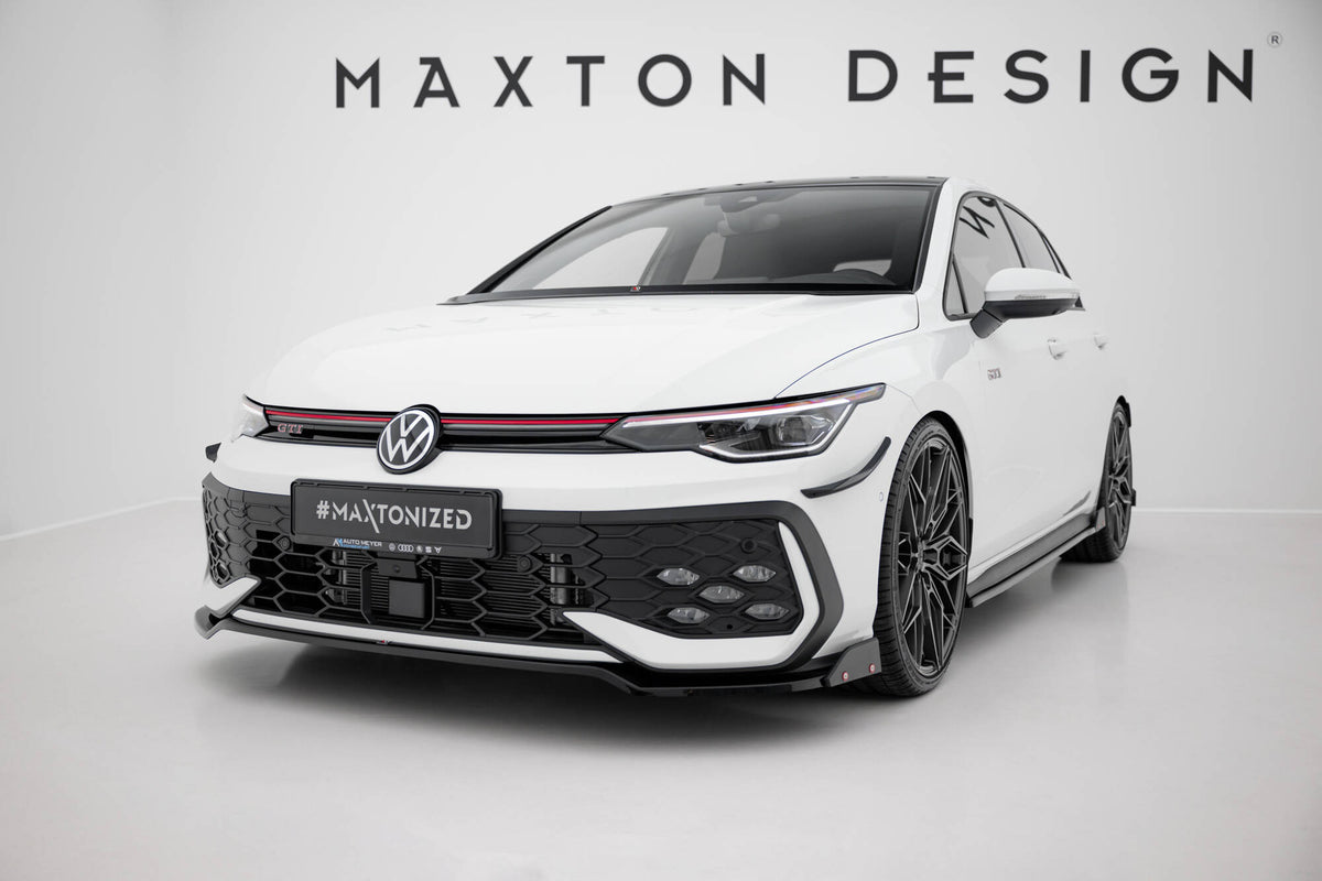 Maxton Kit Maxton Design - Front Splitter V.3 + Flaps Volkswagen Golf GTI / GTE ...