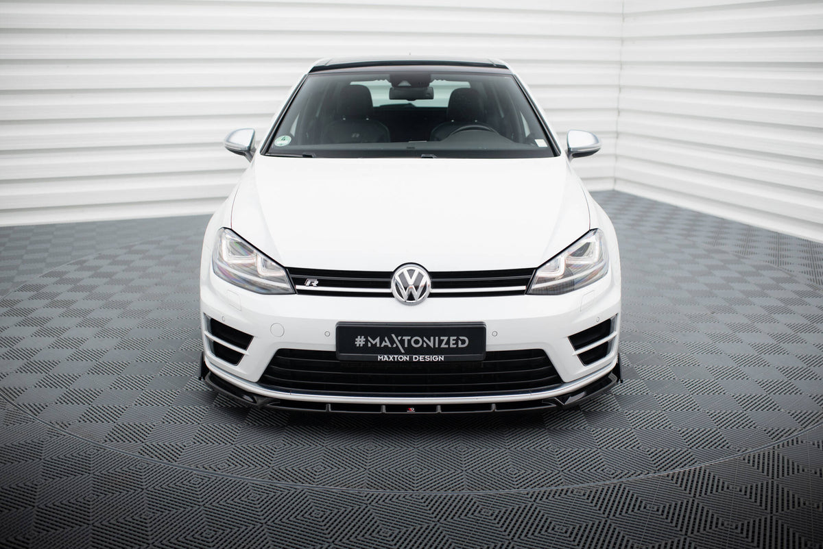 Maxton Design - Front Splitter V.5 + Flaps Volkswagen Golf R / R-Line ...