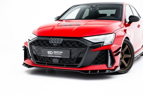 Maxton Design - Carbon Fiber Front Splitter Audi RS3 8Y Sedan (Facelift) - Royal Body Kits