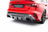Maxton Design - Carbon Fiber Rear Diffuser Audi RS3 8Y Sedan (Facelift) - Royal Body Kits