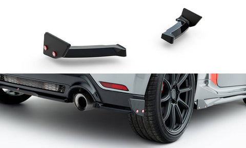 Maxton Design - Rear Side Splitters + Flaps Toyota GR Yaris MK4 (Facelift) - Royal Body Kits