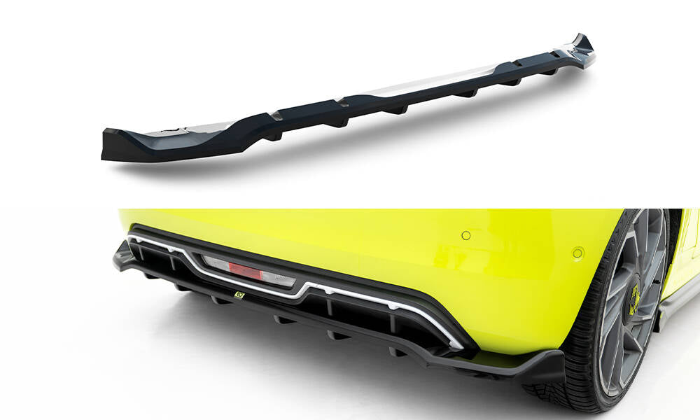 Maxton Design - Rear Splitter (with Vertical Bars) Abarth 500e - FI ...