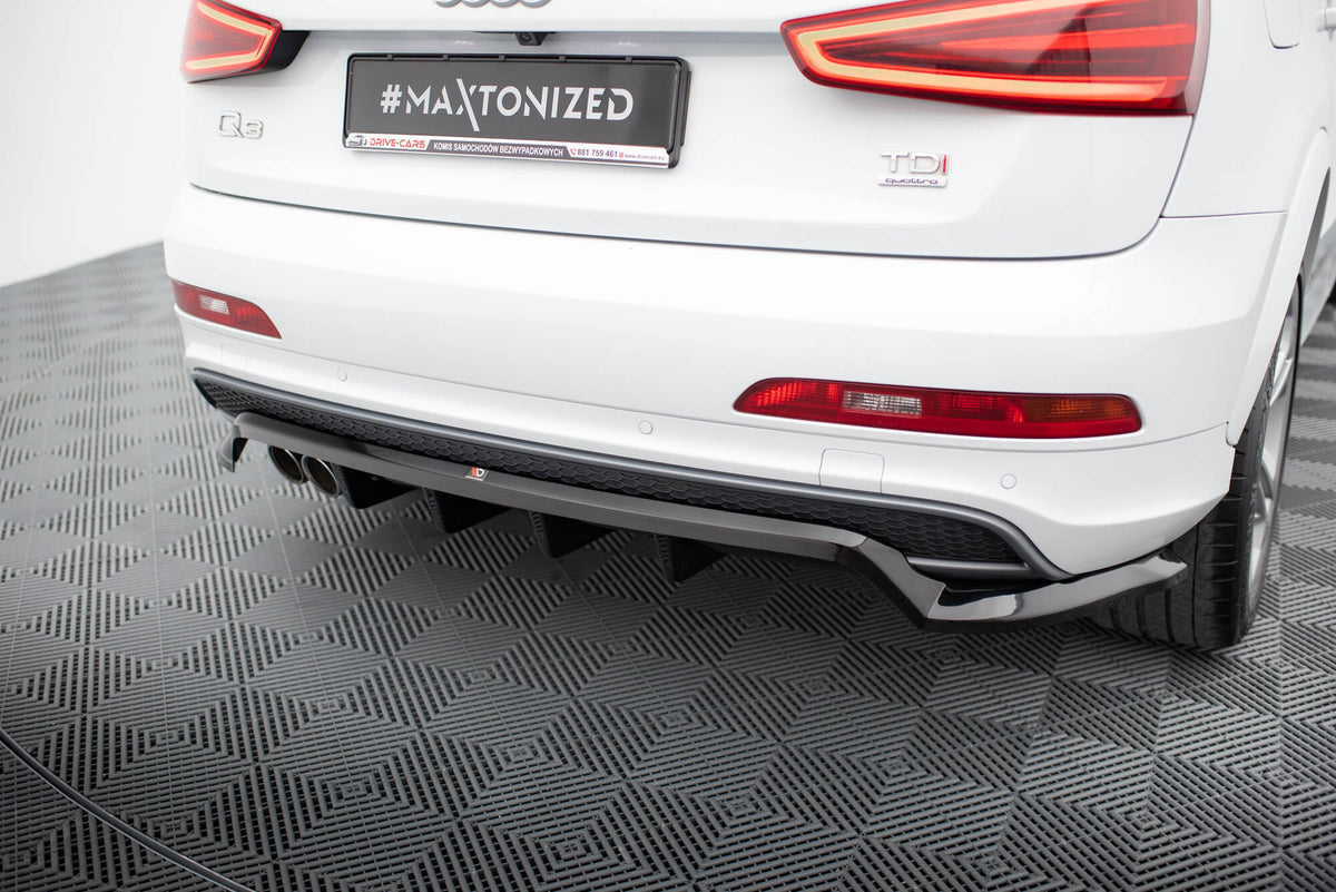 Maxton Design - Central Rear Splitter (with Vertical Bars) Audi Q3 S ...