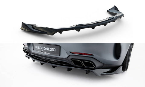 Maxton Design - Rear Splitter (with Vertical Bars) Mercedes Benz AMG GTC C190 (Facelift) - Royal Body Kits