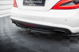 Maxton Design - Central Rear Splitter (with vertical bars) Mercedes Benz CLS-Class AMG-Line C218 - Royal Body Kits