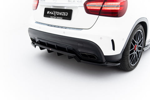 Maxton Design - Rear Splitter (with Vertical Bars) Mercedes Benz GLA 45 AMG X156 (Facelift) - Royal Body Kits