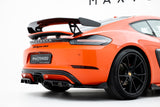 Maxton Design - Rear Splitter (with Vertical Bars) Porsche 718 Cayman GTS 982C - Royal Body Kits