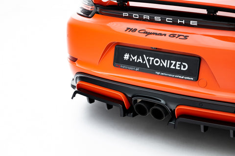 Maxton Design - Rear Splitter (with Vertical Bars) Porsche 718 Cayman GTS 982C - Royal Body Kits