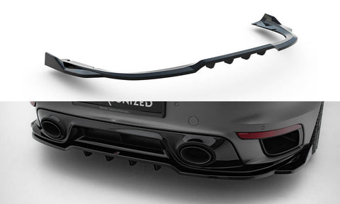Maxton Design - Rear Splitter (with Vertical Bars) Porsche 911 Turbo S Sport Package 992 - Royal Body Kits