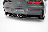 Maxton Design - Rear Splitter (with Vertical Bars) + Rear Side Splitters Chevrolet Corvette Z06 C7 Rear Diffuser Maxton Design royalty-bespoke.myshopify.com