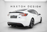 Maxton Design - Rear Splitter (with Vertical Bars) V.1 Tesla Model 3 Performance MK1 (Facelift) - Royal Body Kits