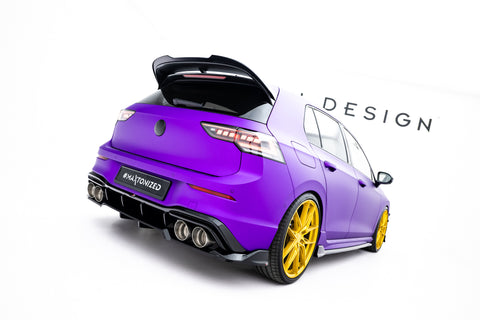 Maxton Design - Rear Splitter (with Vertical Bars) V.1 Volkswagen Golf R MK8 (Facelift) - Royal Body Kits