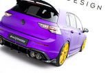 Maxton Design - Rear Splitter (with Vertical Bars) V.1 Volkswagen Golf R MK8 (Facelift) - Royal Body Kits