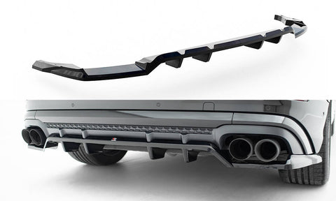 Maxton Design - Rear Splitter (with Vertical Bars) V.2 Audi SQ8 / Q8 S-Line MK1 (Facelift) Rear Diffuser Maxton Design royalty-bespoke.myshopify.com