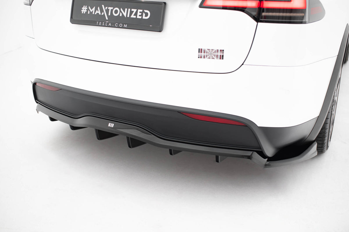 Maxton Design - Rear Splitter (with Vertical Bars) V.2 Tesla Model X ...