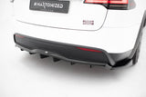 Maxton Design - Rear Splitter (with Vertical Bars) V.2 Tesla Model X MK1 (Facelift) Rear Diffuser Maxton Design royalty-bespoke.myshopify.com