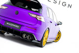 Maxton Design - Rear Splitter (with Vertical Bars) V.2 Volkswagen Golf R MK8 (Facelift) - Royal Body Kits