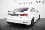 Maxton Design - Rear Valance Audi A3 Sedan 8V Facelift (Version with Dual Exhaust on One Side) - Royal Body Kits