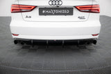 Maxton Design - Rear Valance Audi A3 Sedan 8V Facelift (Version with Single Exhaust on Both Sides) - Royal Body Kits