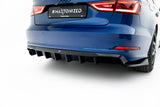 Maxton Design - Rear Valance Audi A3 Sedan 8V (Single Exhaust on One Side Version) - Royal Body Kits