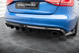 Maxton Design - Rear Valance Audi A4 S-Line Sedan / Avant B8 (Version with Single Exhaust on Both Sides) - Royal Body Kits