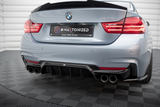 Maxton Design - Rear Valance BMW Series 4 Coupe / Gran Coupe / Cabrio M-Pack F32 / F36 / F33 (version with Double Exhausts on Both Sides)