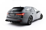Maxton Design - Rear Valance + Exhaust Ends Imitation Audi A6 Sedan / Avant C8 / C8 (Facelift)