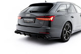 Maxton Design - Rear Valance + Exhaust Ends Imitation Audi A6 Sedan / Avant C8 / C8 (Facelift)