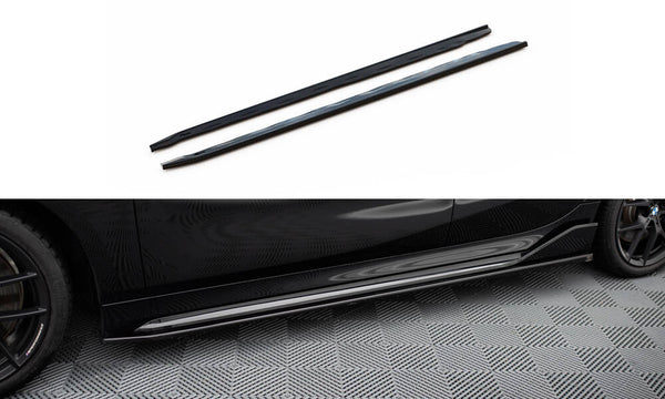 Maxton Design Gloss Black Side Skirt Diffusers V3 For BMW 1 Series F40 M135i