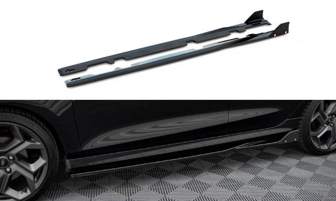 Maxton Design - Side Skirts Diffusers + Flaps V.2 Ford Fiesta ST / ST-Line MK8