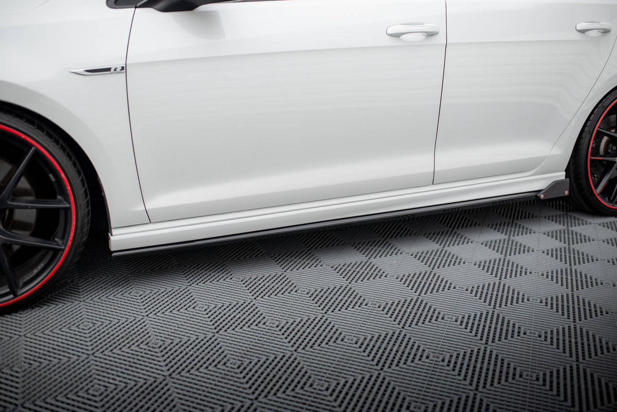 Maxton Design - Side Skirts Diffusers V.3 + Flaps Volkswagen Golf R / R ...