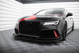 Maxton Design - Street Pro Front Splitter + Flaps Audi A7 (RS7 Look) C7 Front Spoiler Maxton Design royalty-bespoke.myshopify.com