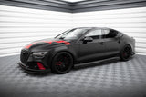 Maxton Design - Street Pro Front Splitter + Flaps Audi A7 (RS7 Look) C7 Front Spoiler Maxton Design royalty-bespoke.myshopify.com