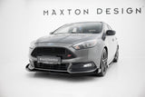 Maxton Design - Street Pro Front Splitter + Flaps Ford Focus ST MK3 (Facelift) Front Spoiler Maxton Design royalty-bespoke.myshopify.com