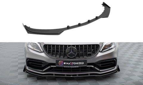 Maxton Design - Street Pro Front Splitter + Flaps Mercedes Benz C63 AMG Sedan/Estate W205 (Facelift) Front Spoiler Maxton Design royalty-bespoke.myshopify.com