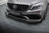 Maxton Design - Street Pro Front Splitter + Flaps Mercedes Benz C63 AMG Sedan/Estate W205 (Facelift) Front Spoiler Maxton Design royalty-bespoke.myshopify.com