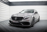 Maxton Design - Street Pro Front Splitter + Flaps Mercedes Benz C63 AMG Sedan/Estate W205 (Facelift) Front Spoiler Maxton Design royalty-bespoke.myshopify.com