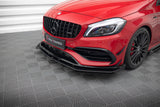 Maxton Design - Street Pro Front Splitter + Flaps Mercedes Benz A45 AMG Aero W176 (Facelift) Front Spoiler Maxton Design royalty-bespoke.myshopify.com
