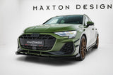 Maxton Design - Street Pro Front Splitter V.1 + Flaps Audi S3 Sportback / A3 S-Line Sportback 8Y (Facelift) - Royal Body Kits
